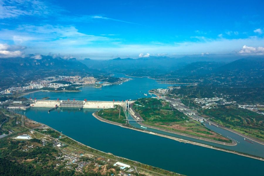 三峽工程全景（攝影：湯偉）